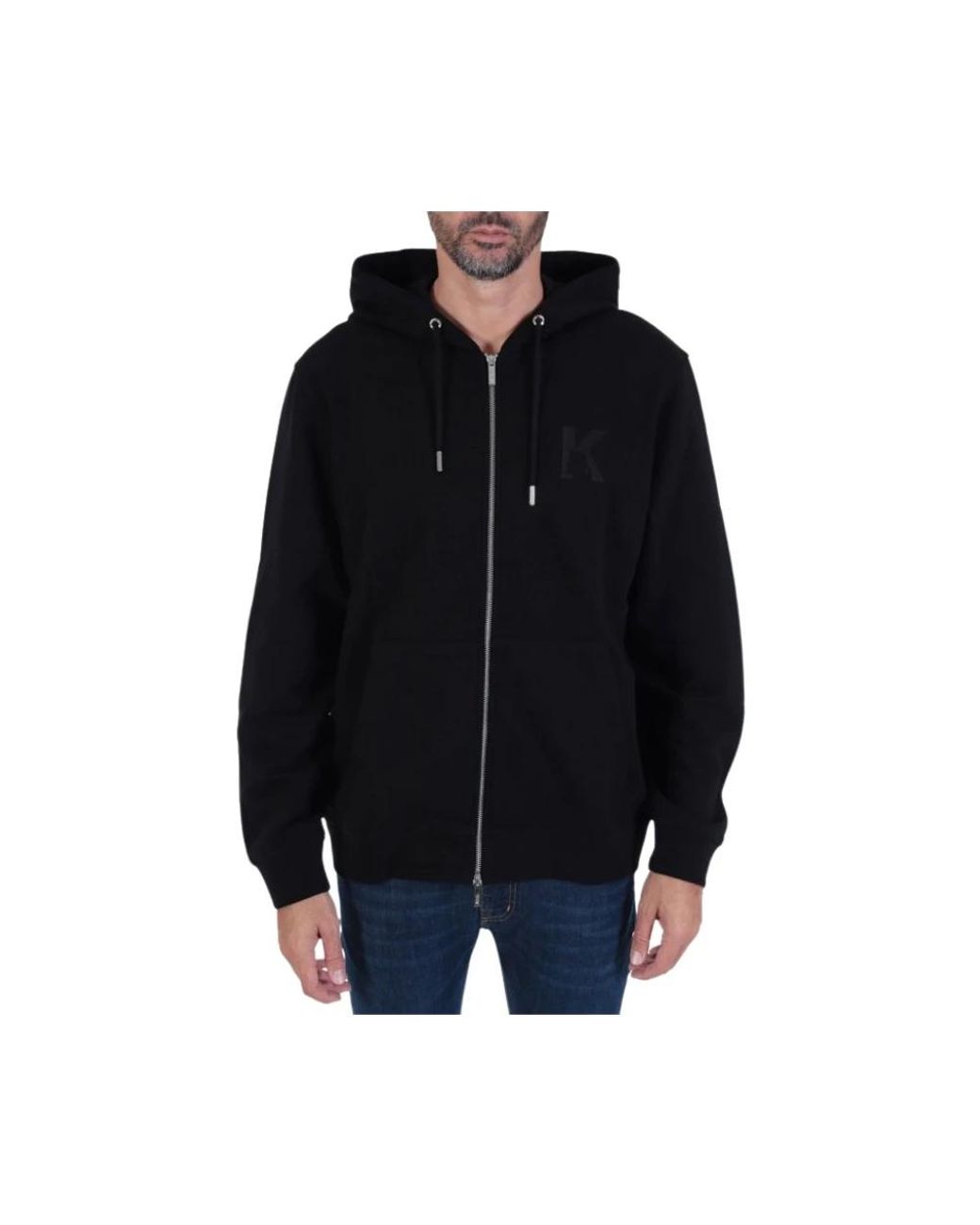 Karl Lagerfeld Black Zip-Throughs for men