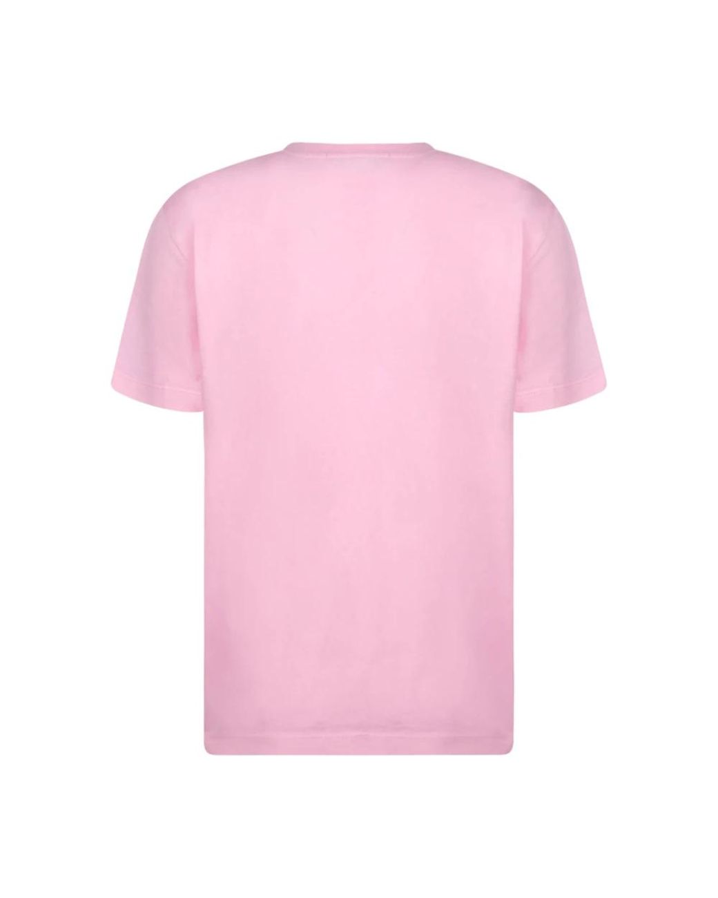 MSGM Tops ,Roze ,Katoen Roze Logo Print T-Shirt in het Pink