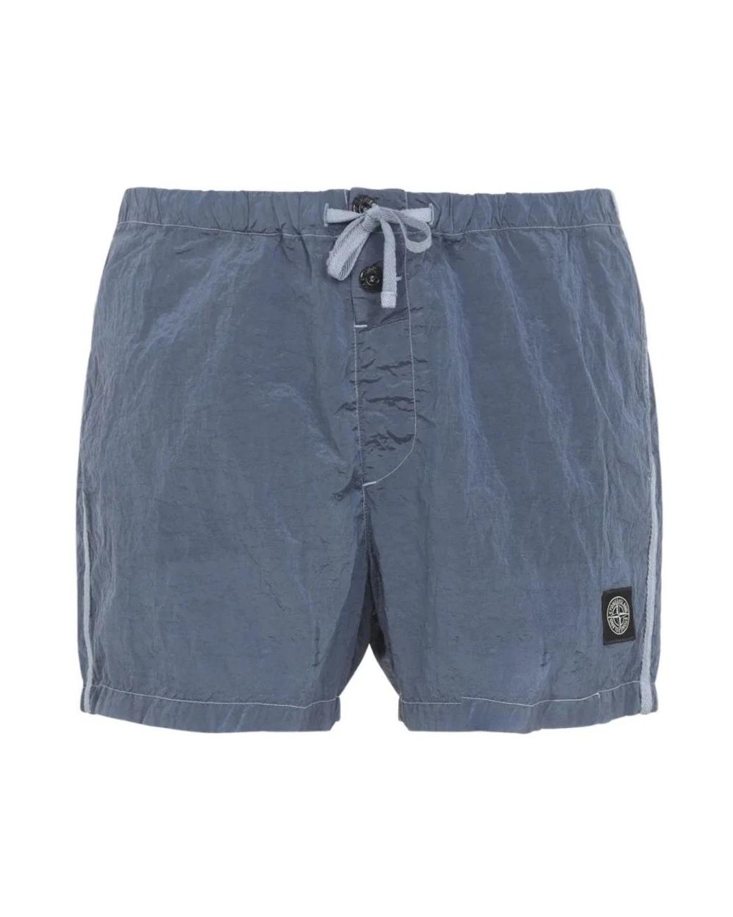 Stone Island Badmode ,Blauw ,Adjustable-String Swimsuit in het Blue voor heren