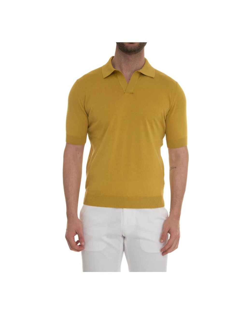 hindustrie Yellow Polo Shirts for men