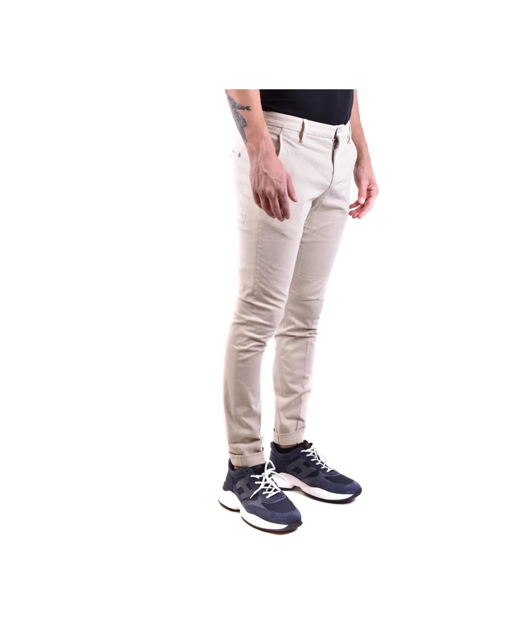 Dondup Gray Slim-Fit Trousers for men