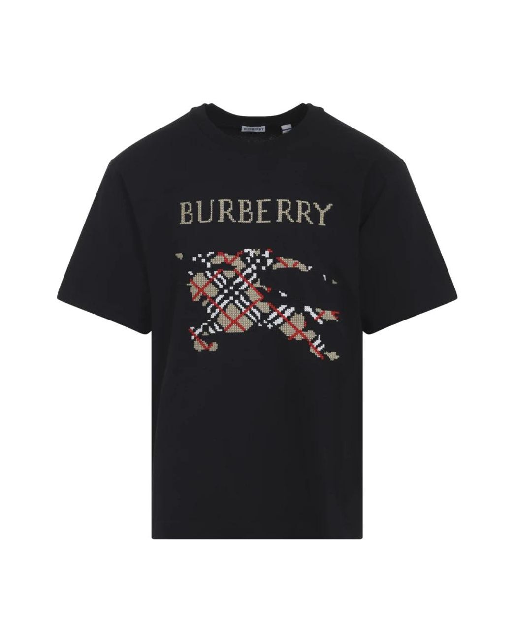 Burberry Tops ,Zwart ,Katoen Zwart T-Shirt & Polo Aw 25 in het Black voor heren