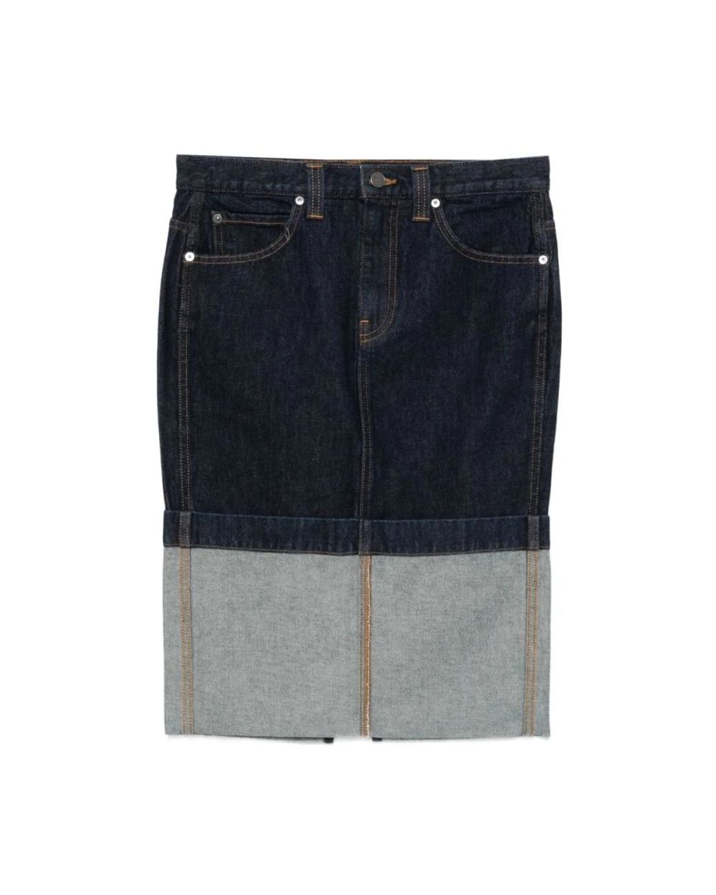 Khaite Black Denim Skirts