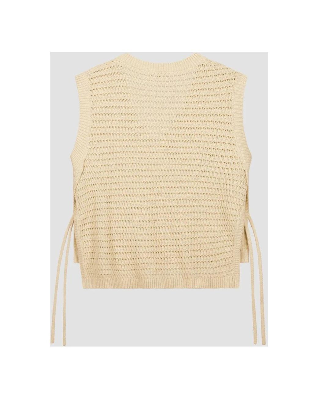 Olaf Hussein Natural V-Neck Knitwear