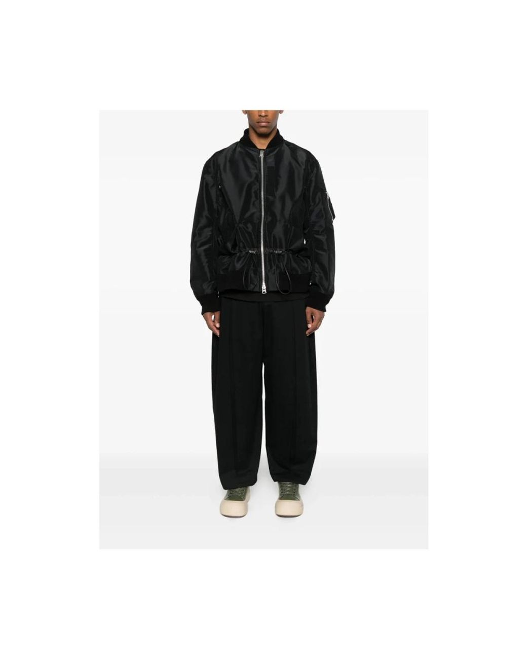 Sacai Black Bomber Jackets for men