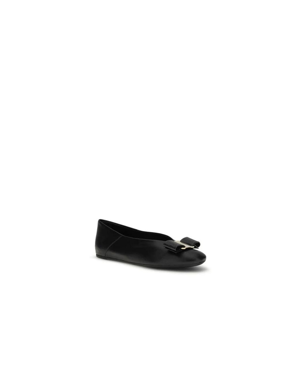 Ferragamo Black Ballerina Shoes