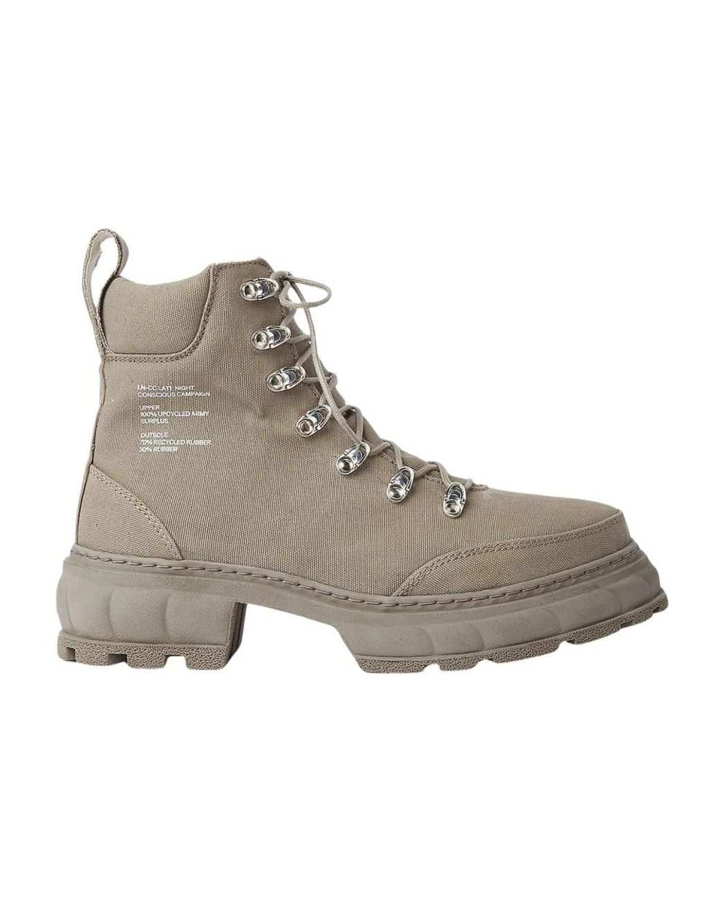 Viron Gray Lace-Up Boots