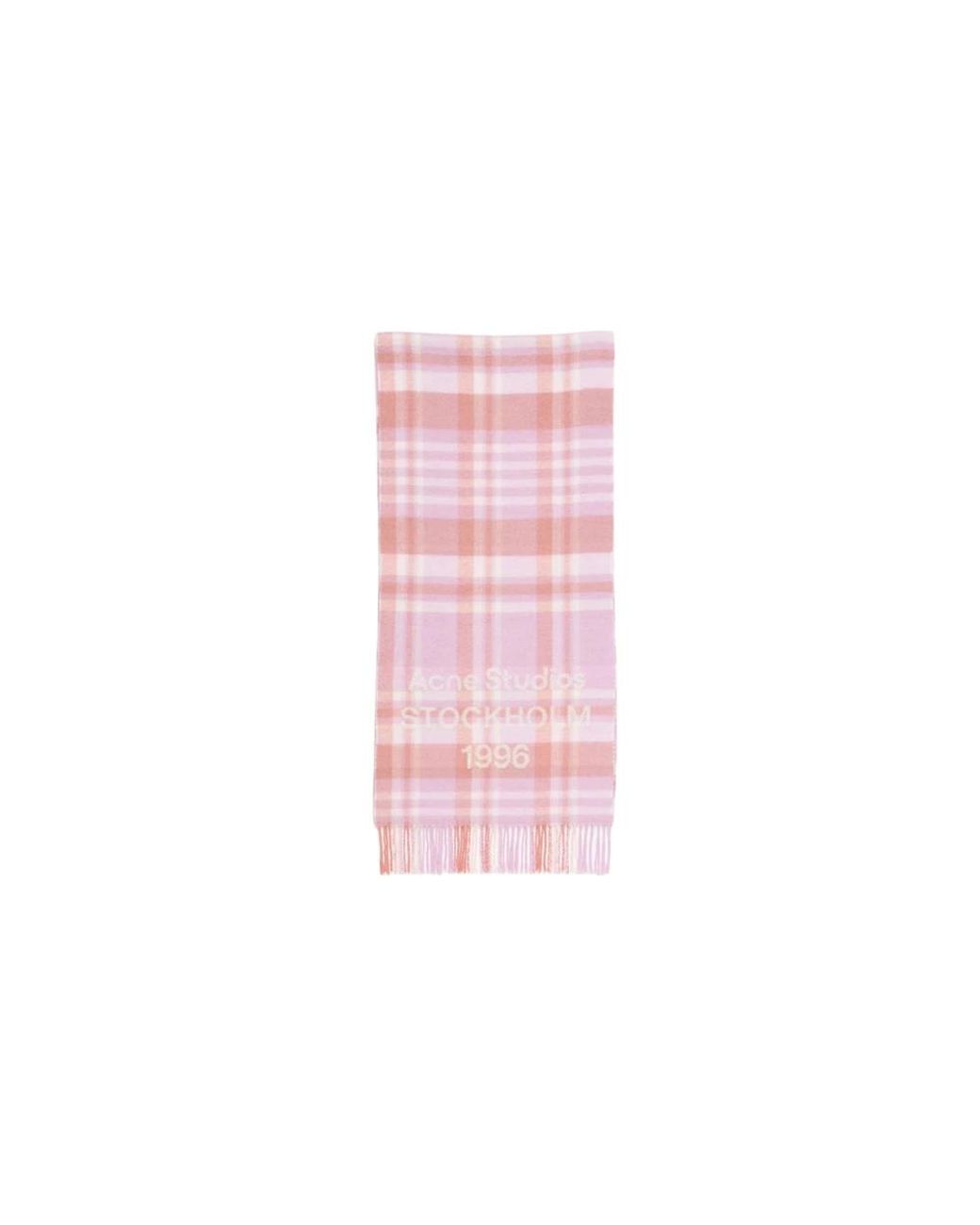 Acne Accessoires ,Veelkleurig ,Wol Venus Check 1996 Rws in het Pink