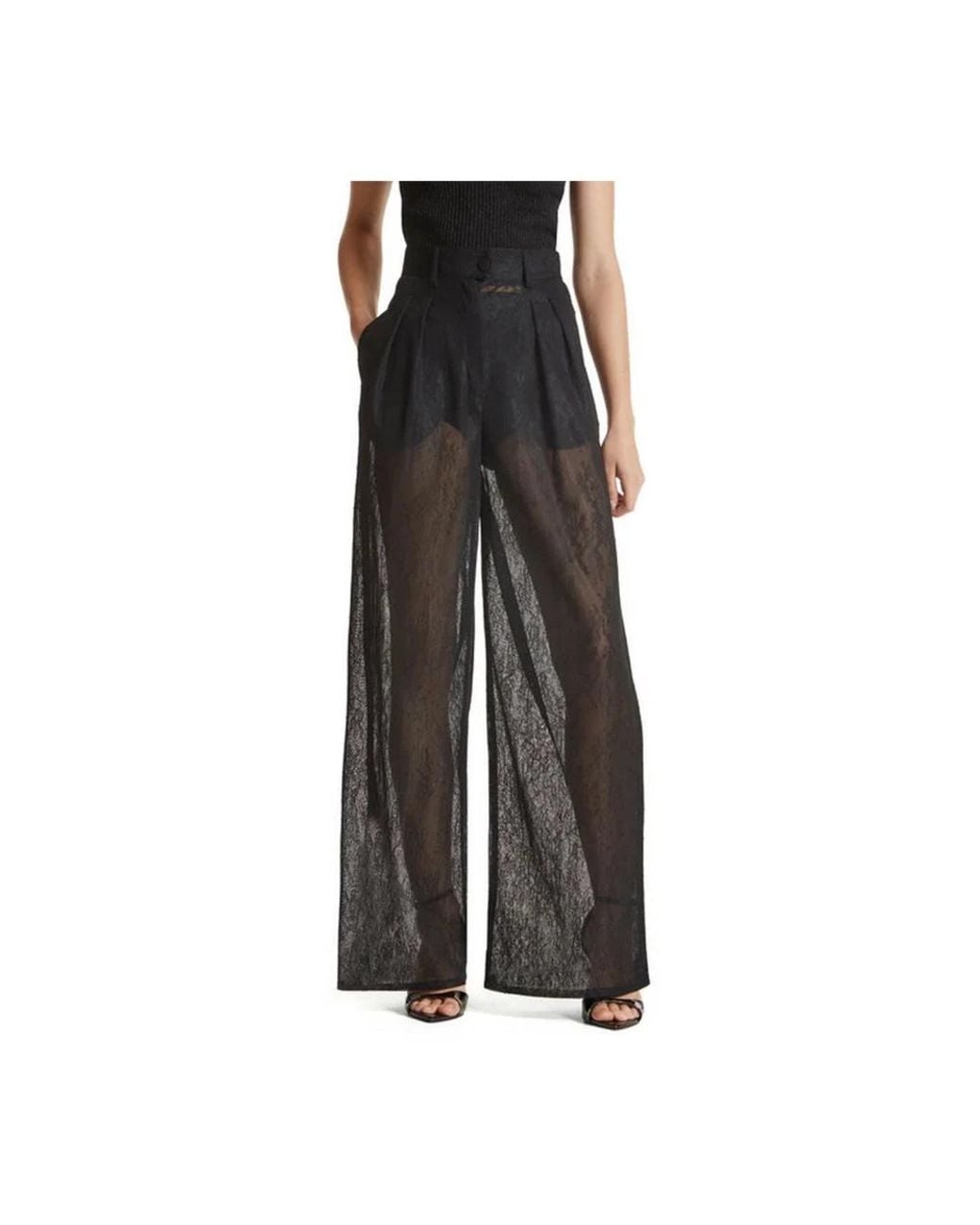 SIMONA CORSELLINI Black Wide Trousers