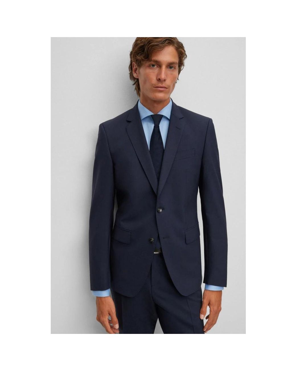 Boss Blue Single Breasted Suits for men