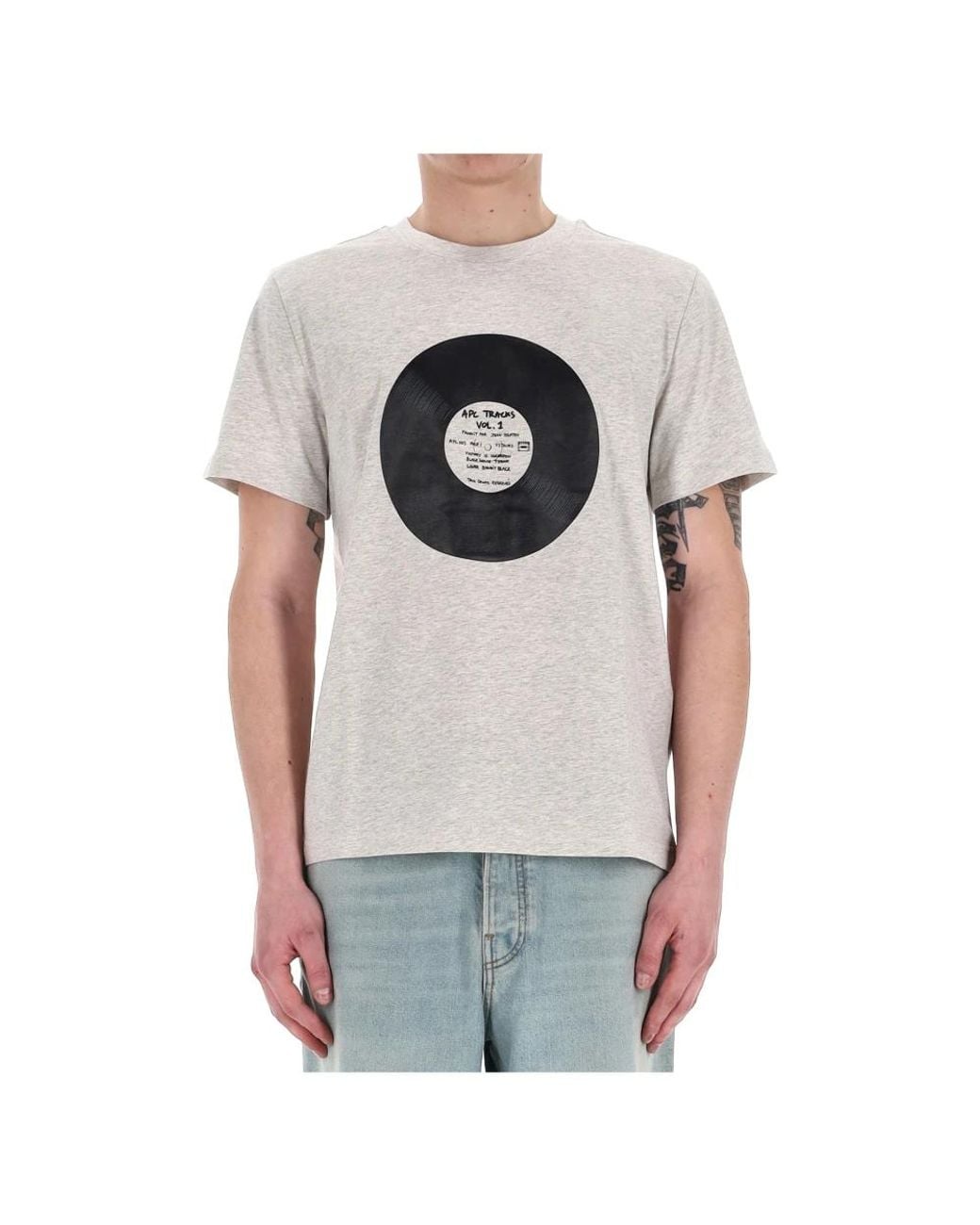 T-Shirts A.P.C. de hombre de color Gray