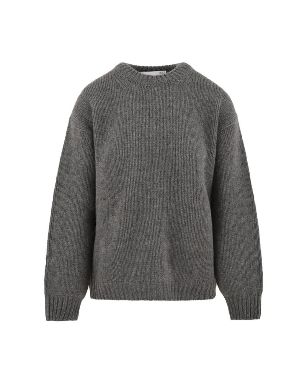 Douuod Woman Gray Round-Neck Knitwear