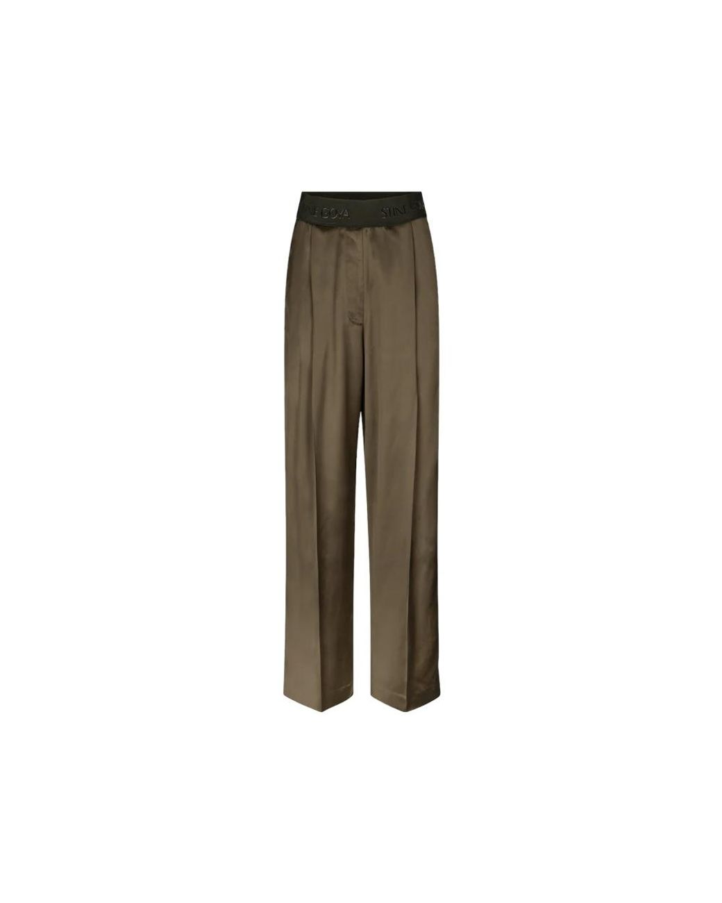 Stine Goya Green Straight Trousers