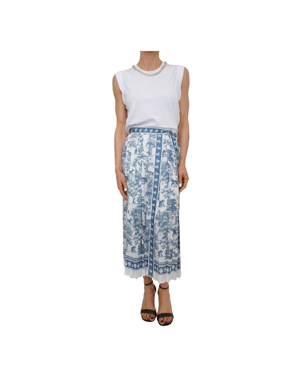 Fracomina Blue Midi Skirts