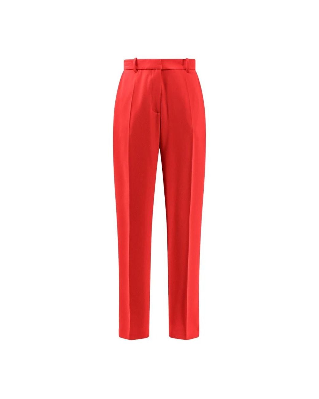 Elisabetta Franchi Red Straight Trousers