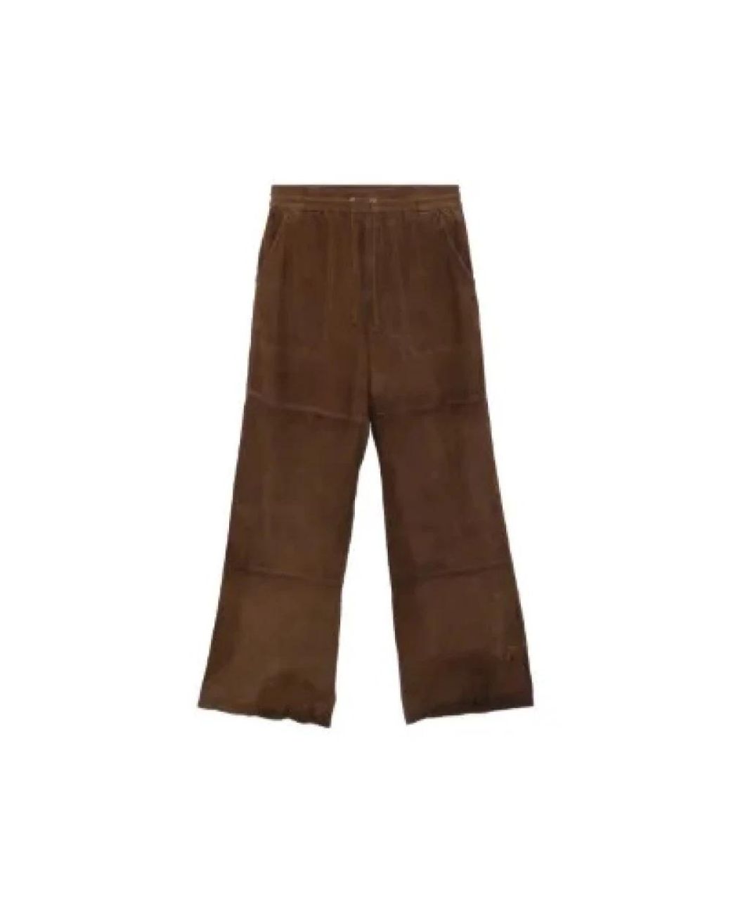 P.A.R.O.S.H. Broeken ,Bruin ,Leer Pantalone in het Brown