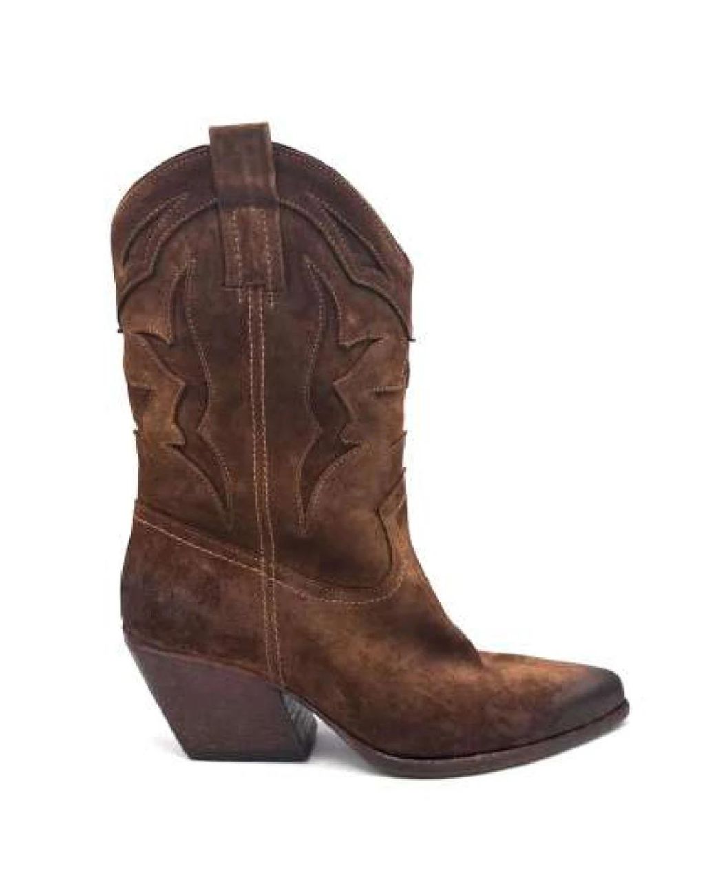 Elena Iachi Brown Cowboy & Biker Boots