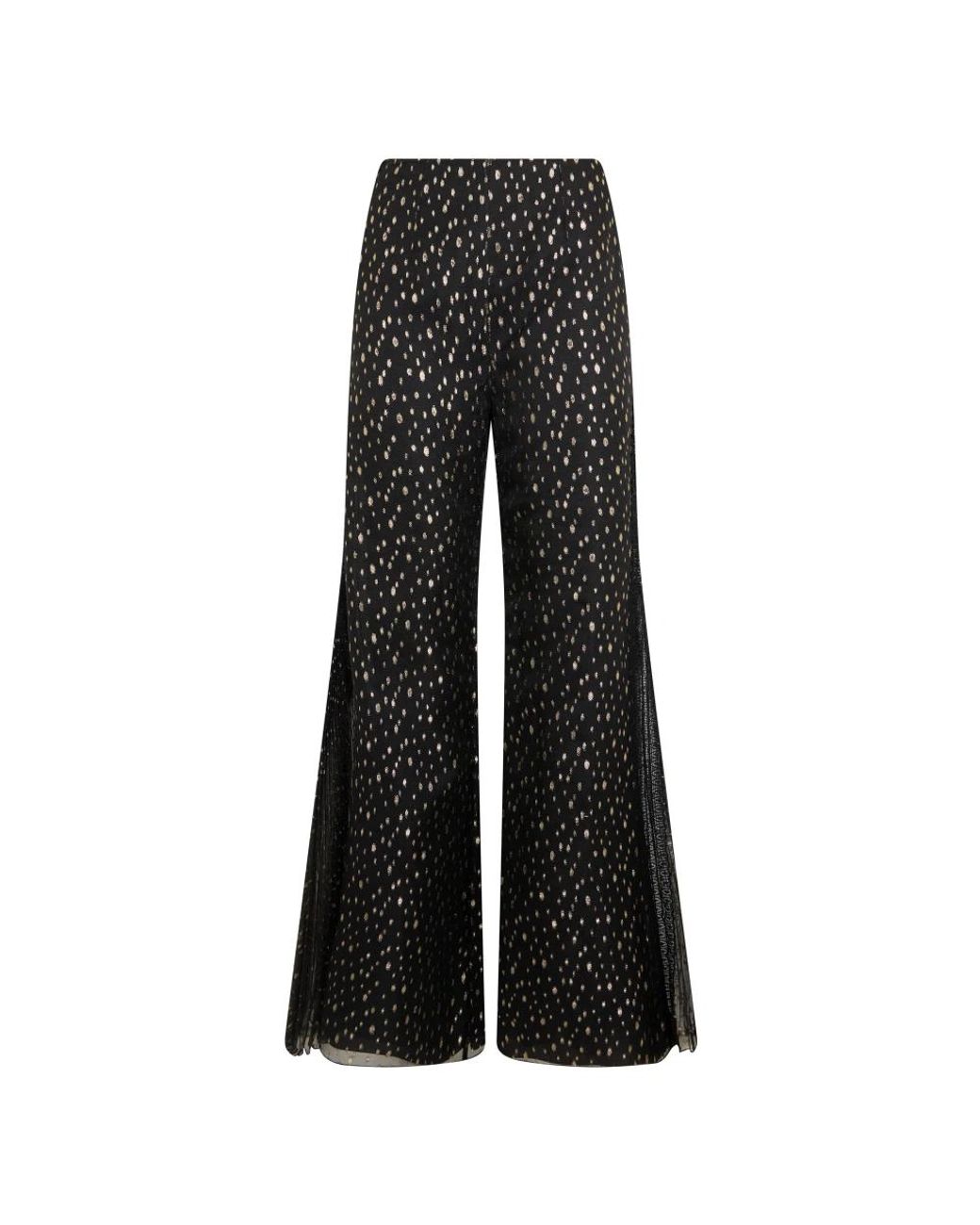 Alberta Ferretti Black Wide Trousers
