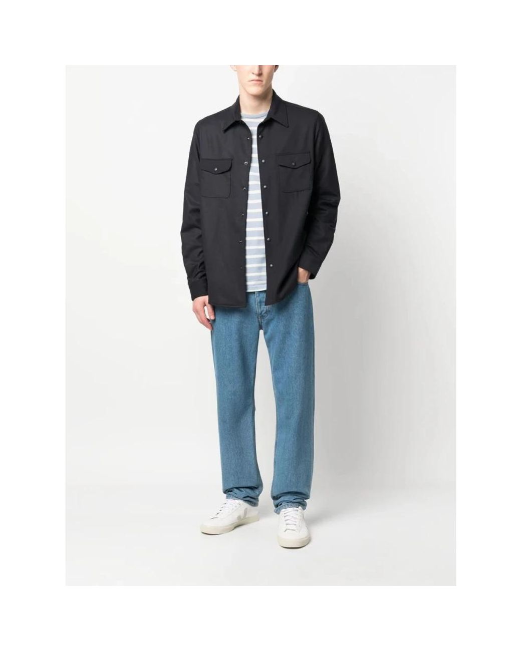 Aspesi Blue Casual Shirts for men
