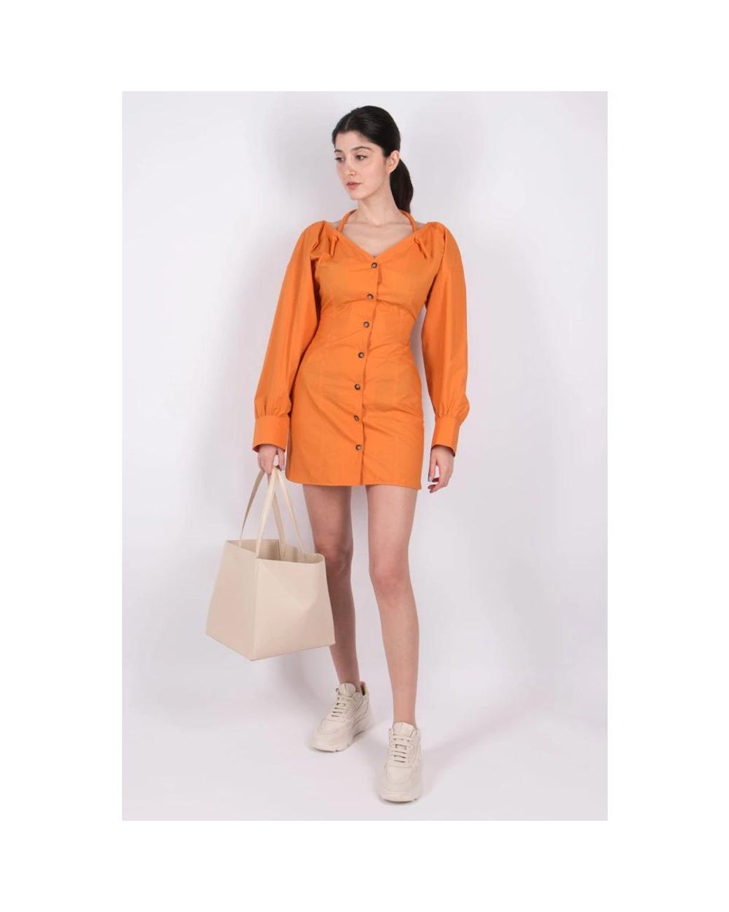 Nanushka Orange Short Dresses