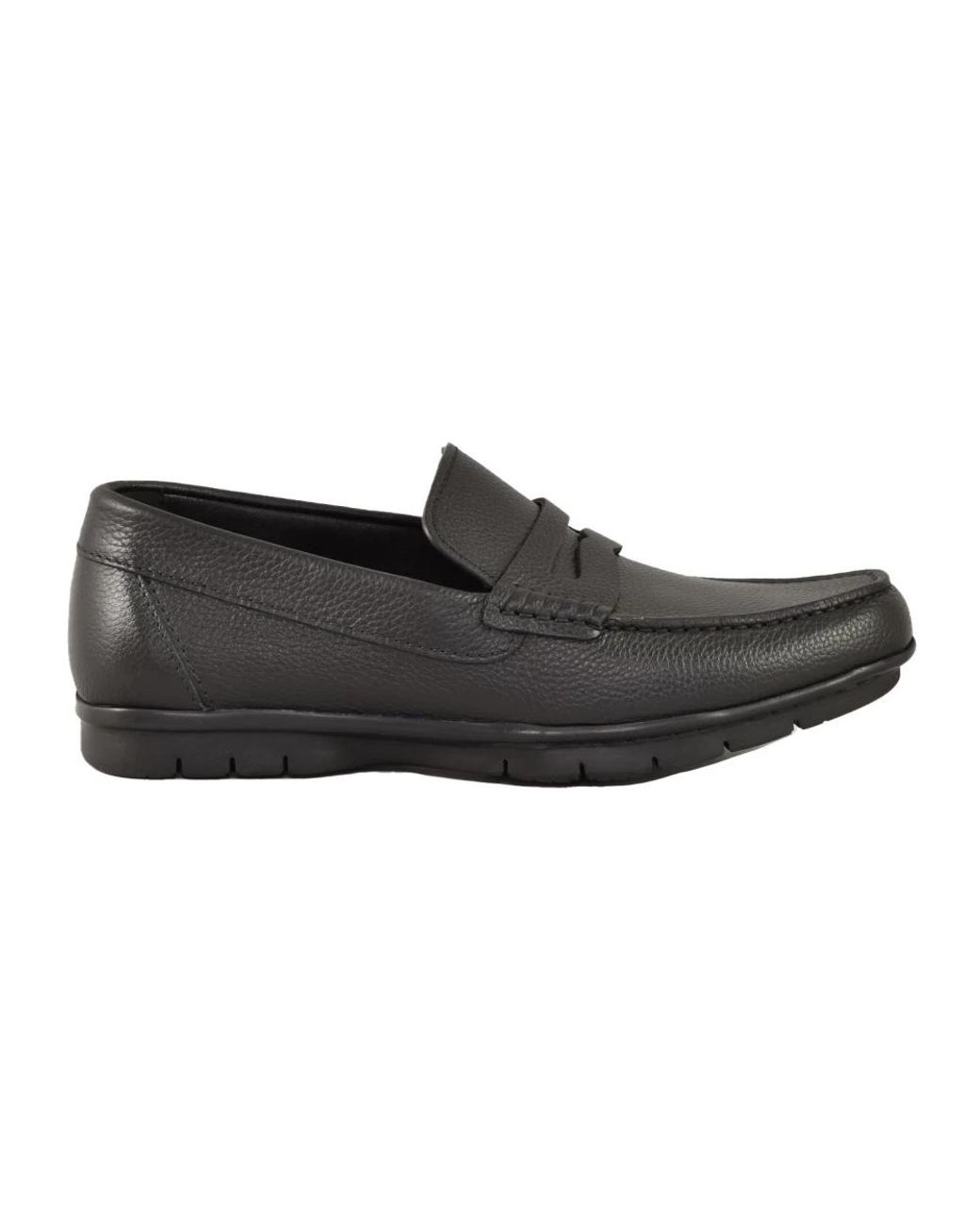 Testoni Schoenen ,Zwart ,Gehamerde Leren Mocassin Schoenen in het Black voor heren