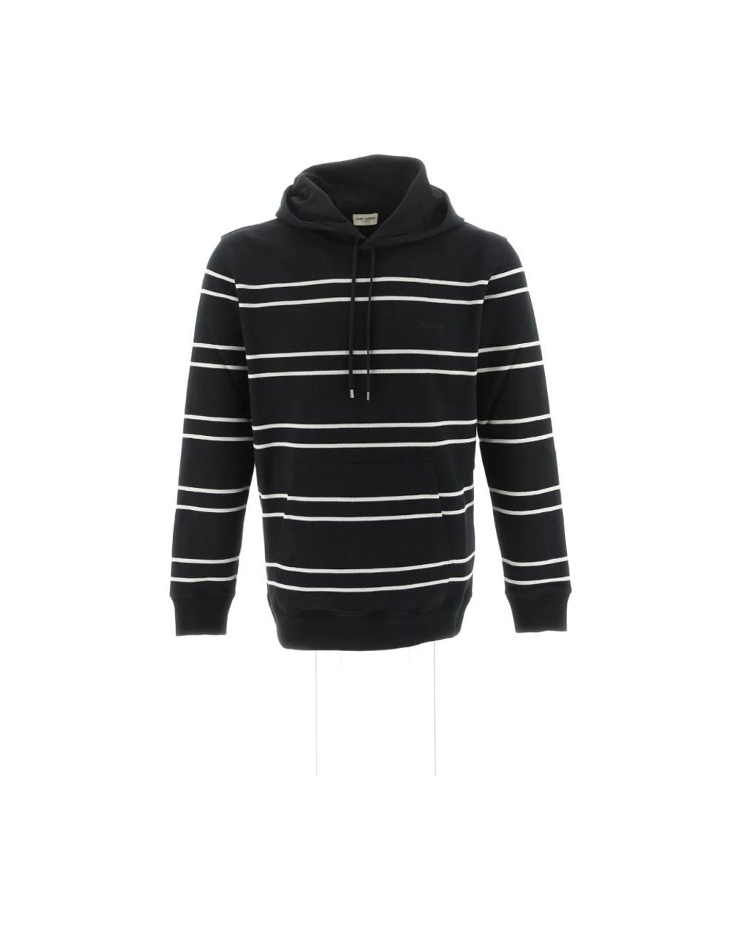 Saint Laurent Black Striped Hoodie for men