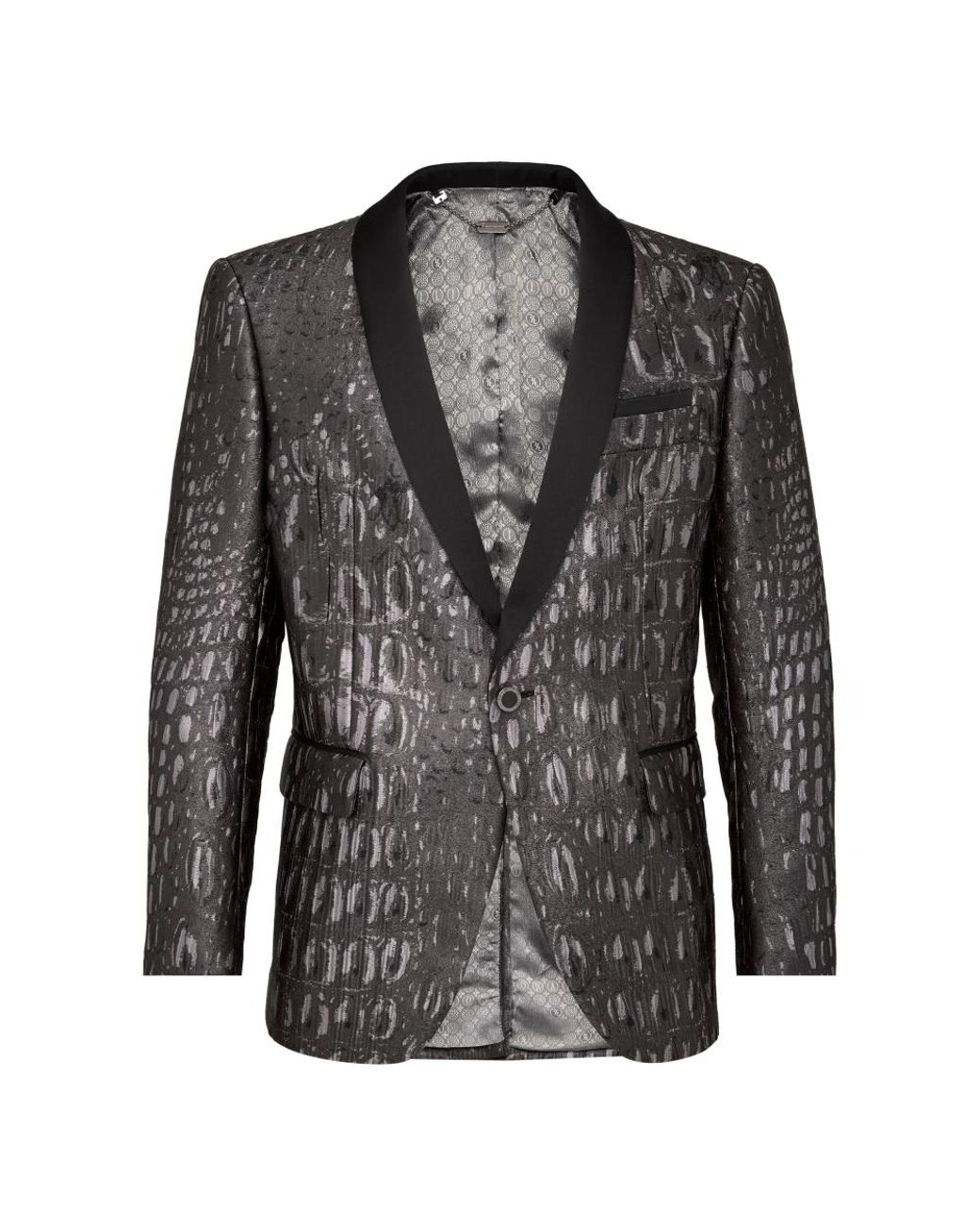 Billionaire Jassen ,Grijs ,Leer Blazer Elegant in het Black voor heren