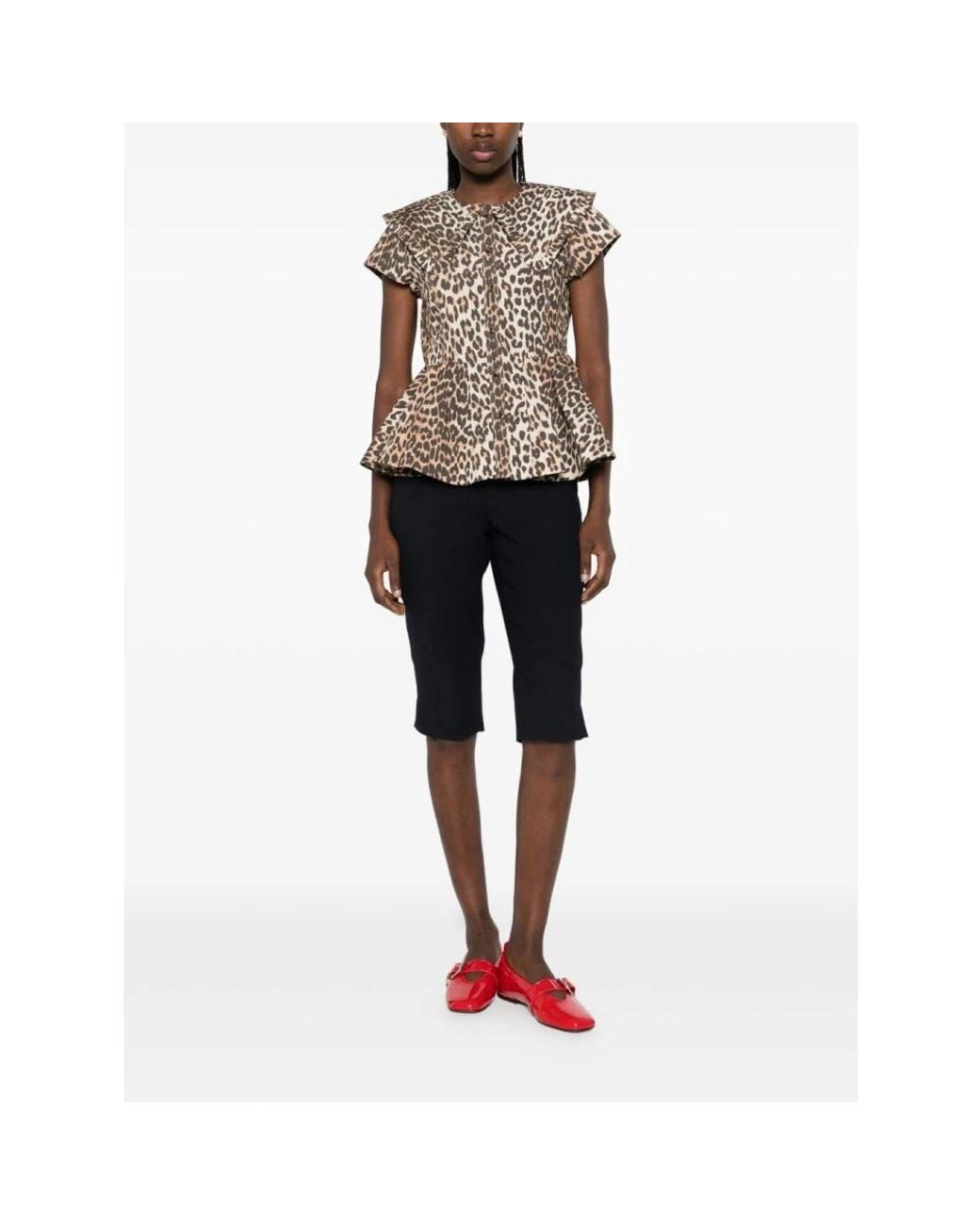 Blouses Ganni de color Brown