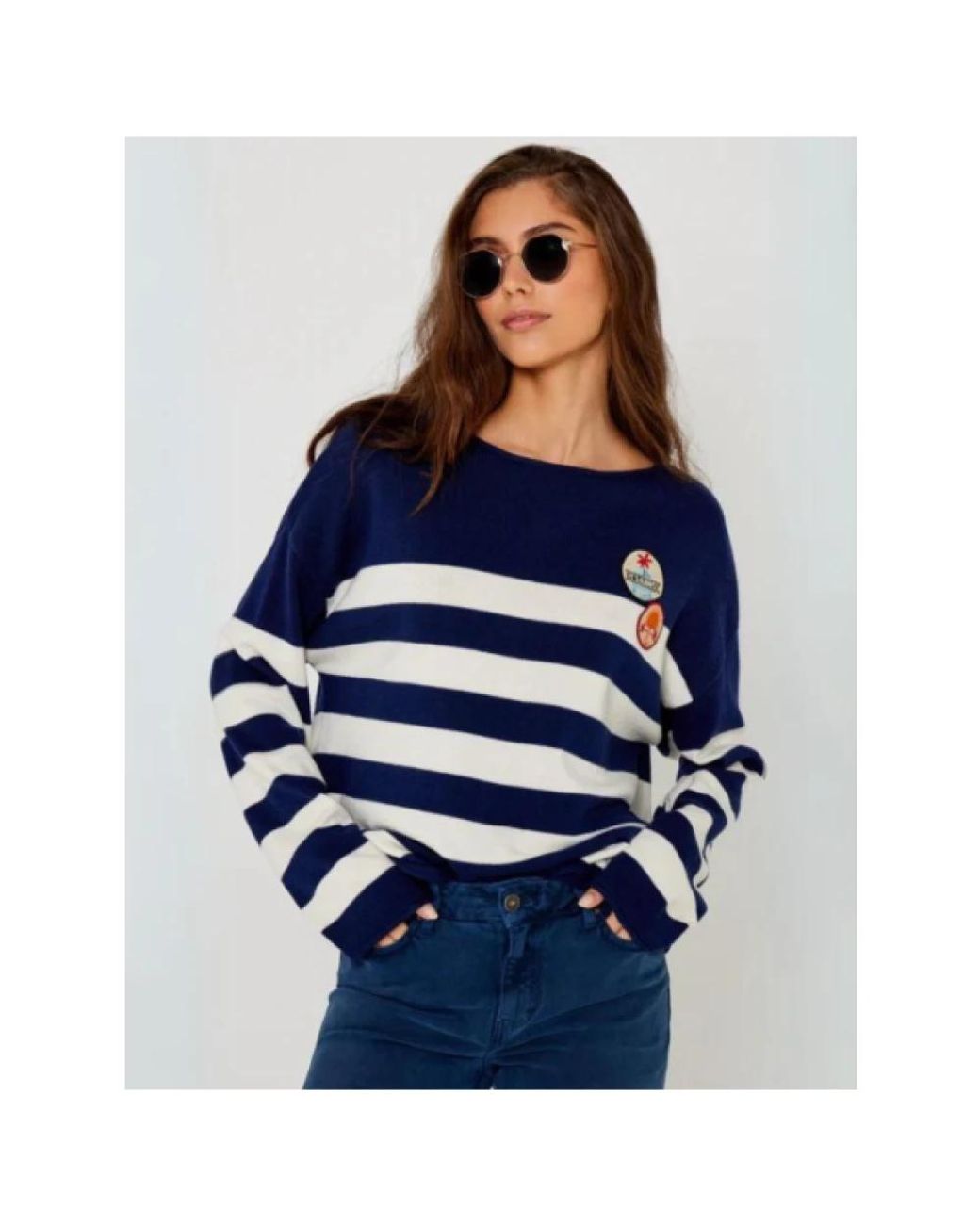 Five Jeans Blue Round-Neck Knitwear
