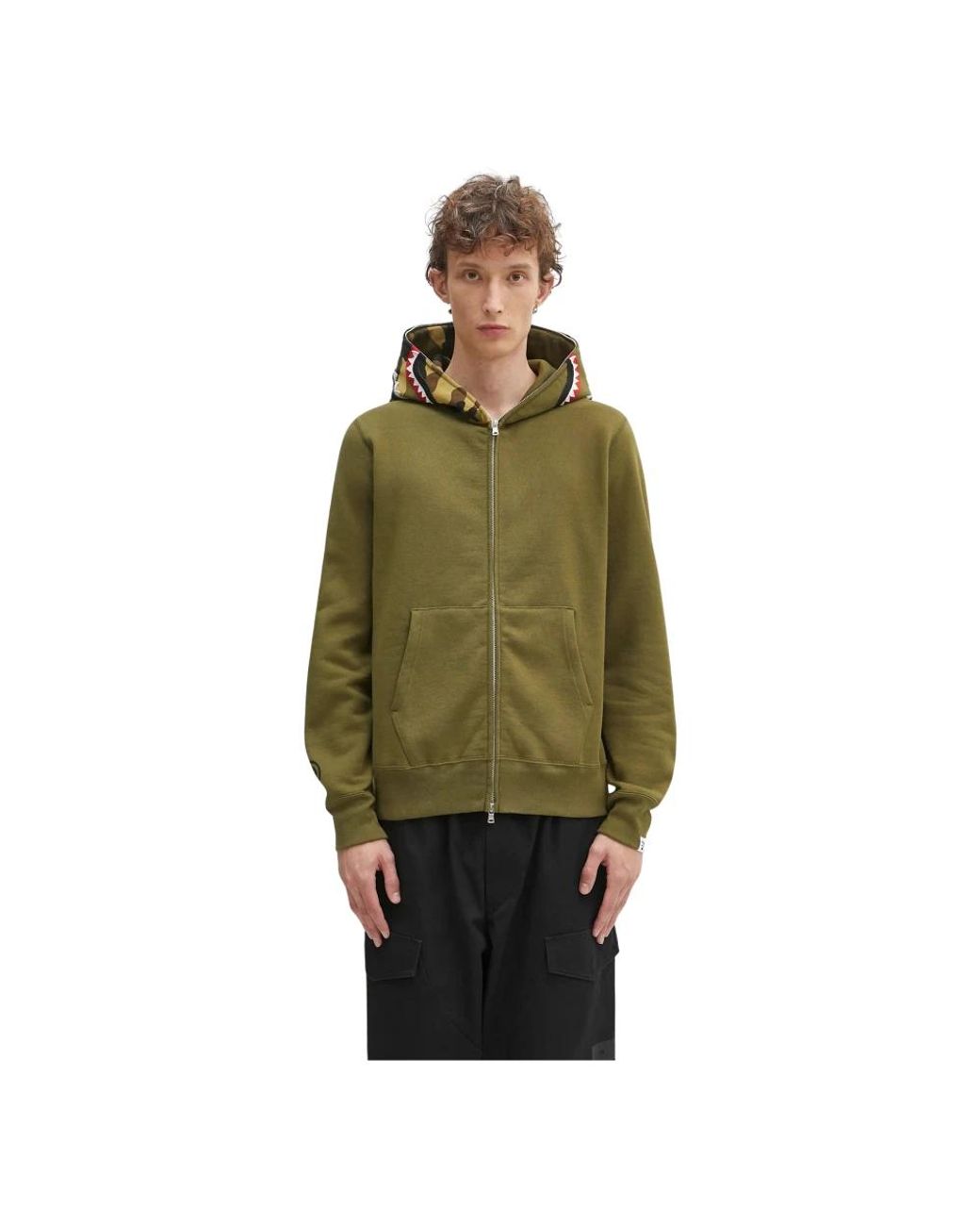 A Bathing Ape 1St Shark Full Zip Hoodie in het Green voor heren