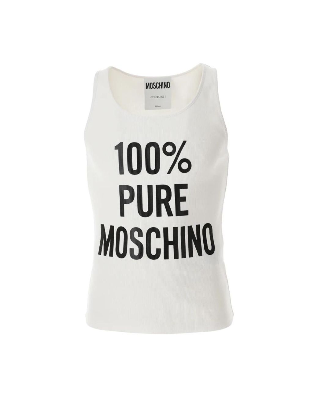 Moschino White Sleeveless Tops for men