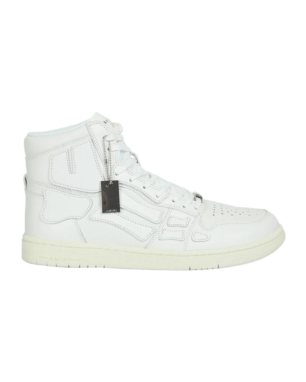 Amiri White Skel Panelled Leather High-top Trainers for men