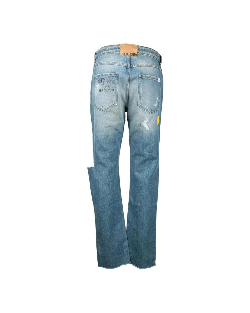 Semicouture Blue Straight Fit Jeans