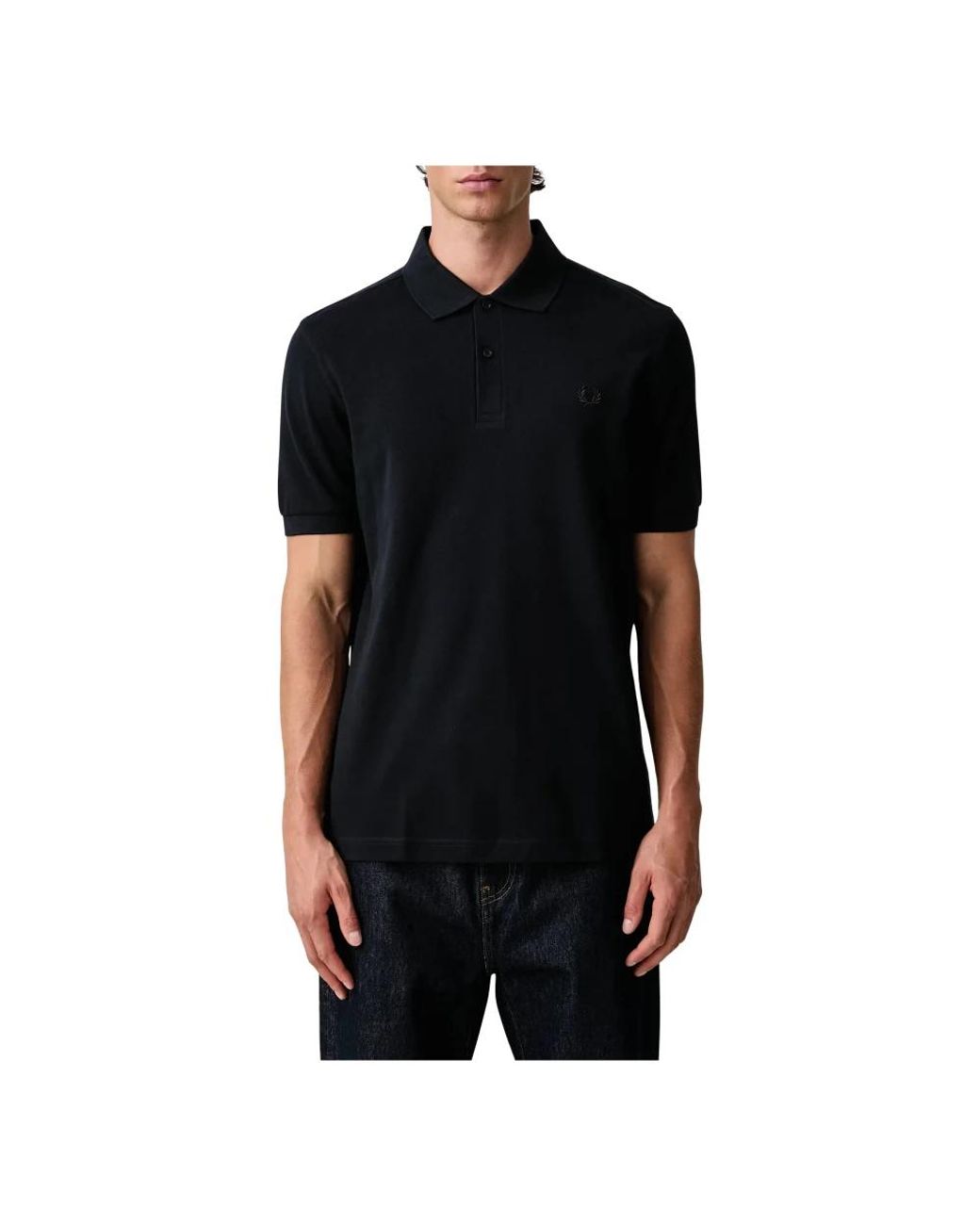 Polo Shirts Fred Perry de hombre de color Black