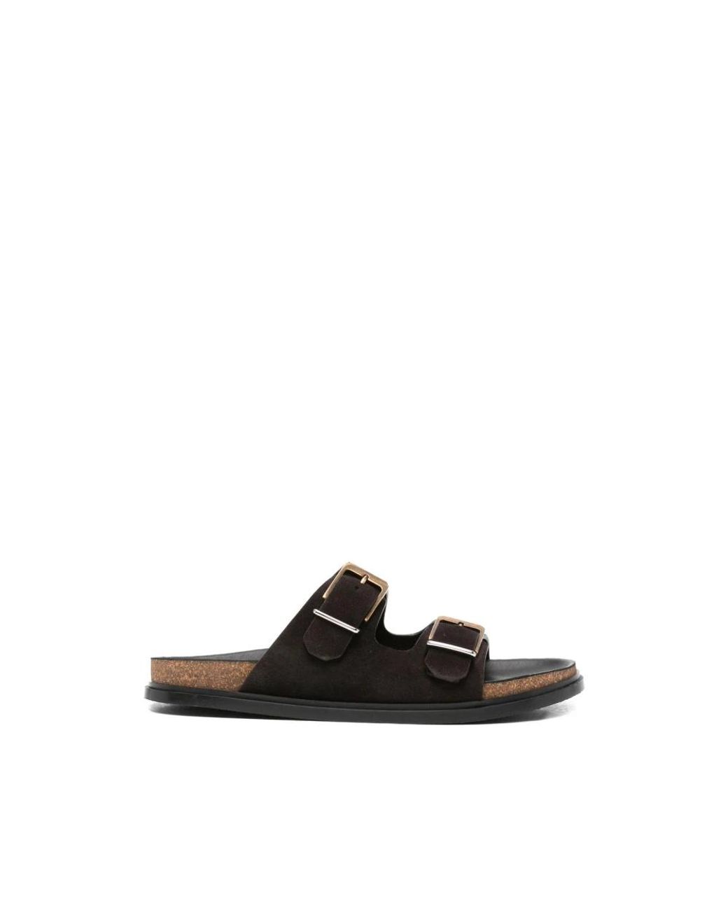 The Row Black Buckle Slide