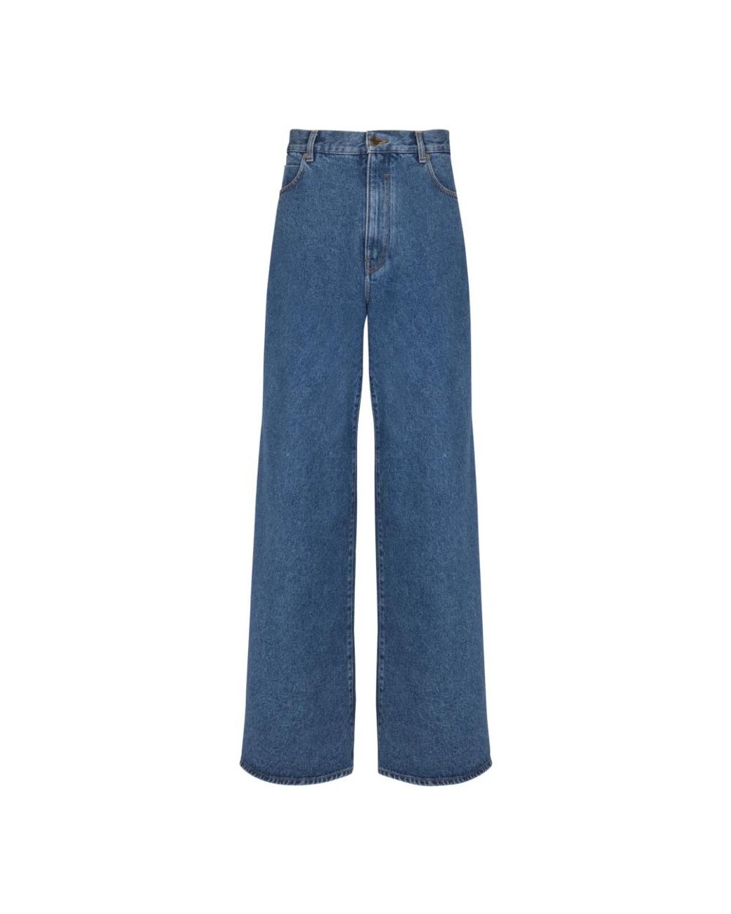Balmain Blue Wide Jeans for men