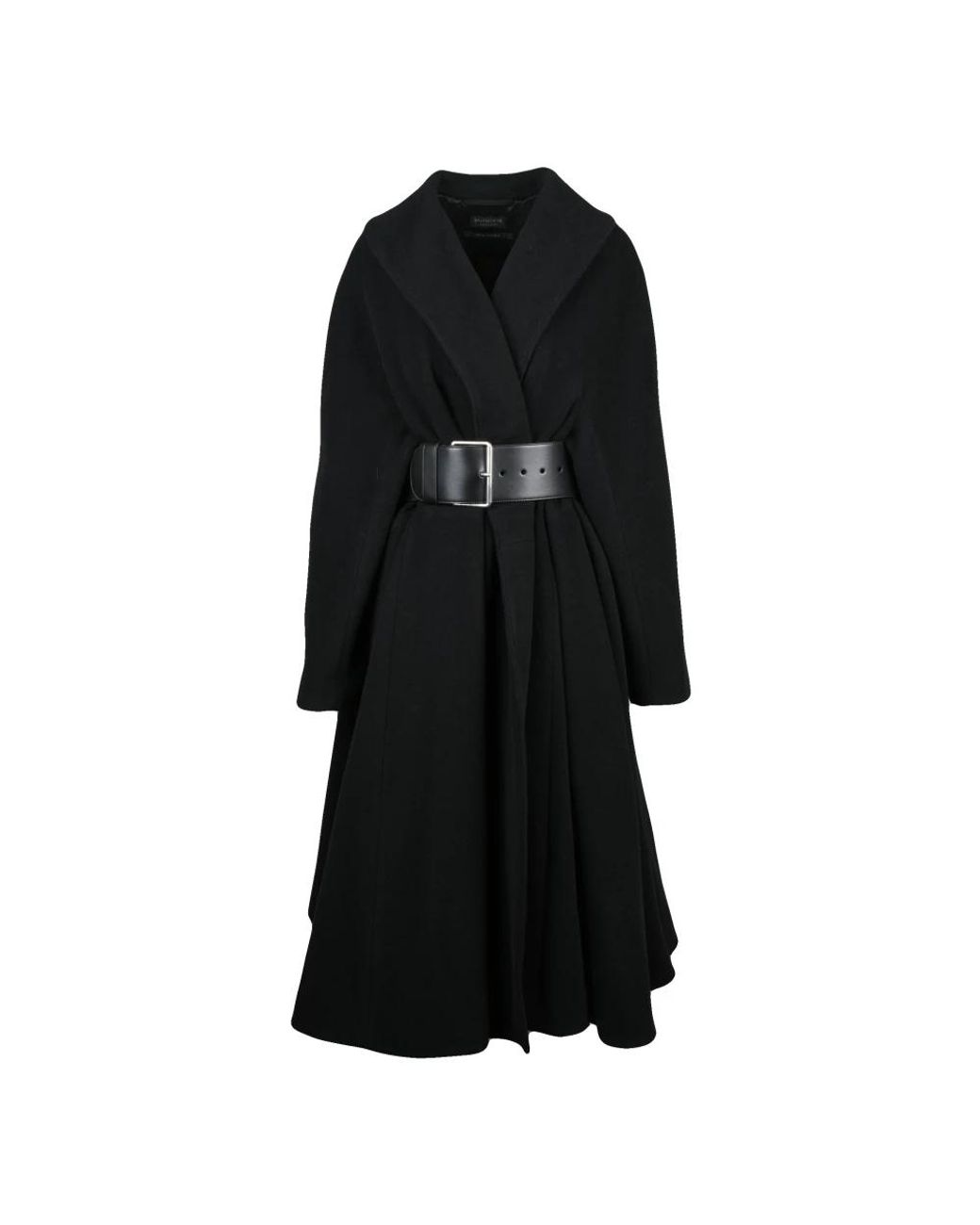 Balenciaga Black Belted Coats