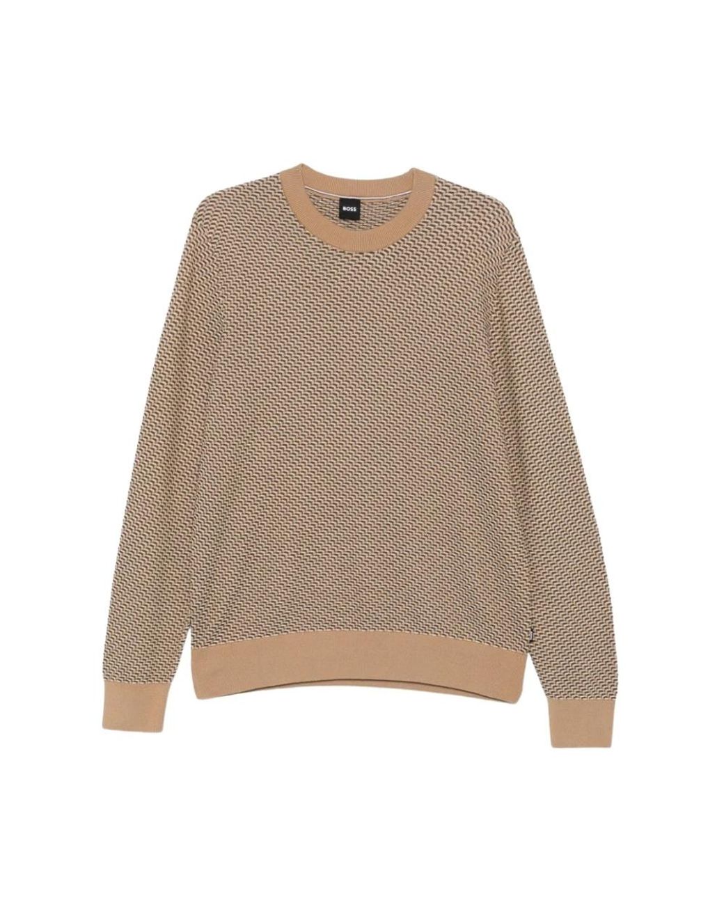 Boss Natural Round-Neck Knitwear for men