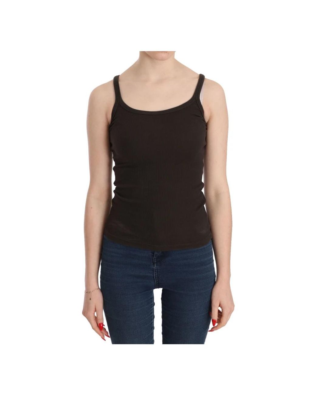 Pink Memories Black Sleeveless Tops