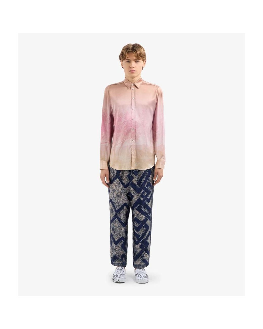 Pierre Louis Mascia Pink Casual Shirts for men