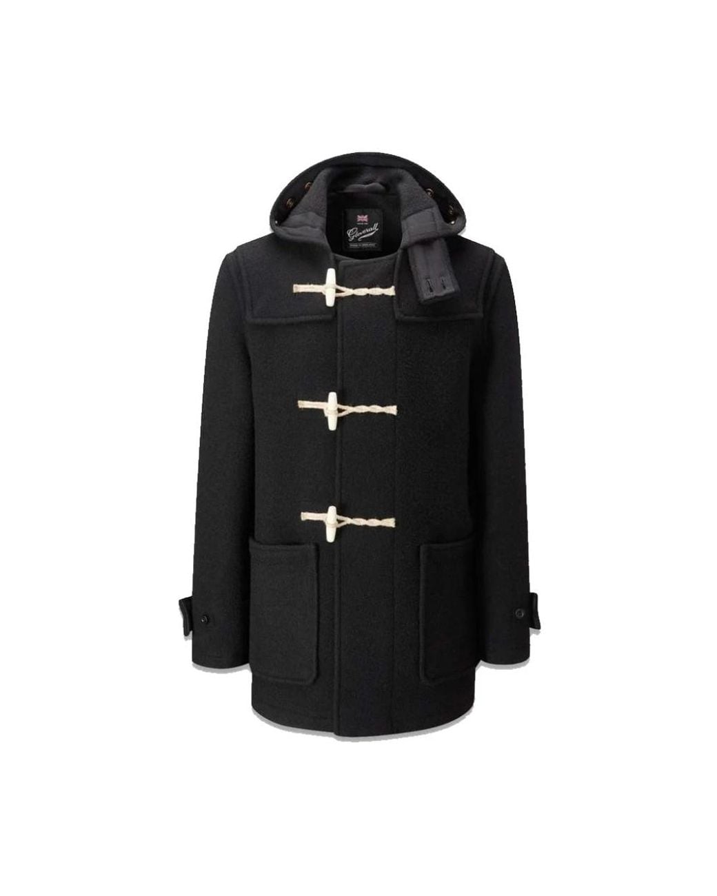 Gloverall Jassen ,Zwart ,Katoen Originele Mid Monty Duffle Jas in het Black voor heren