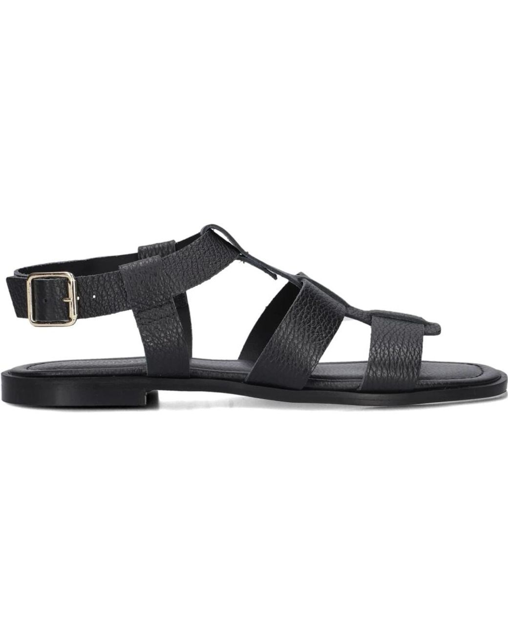 Stefano Lauran Schoenen ,Zwart ,Leer Zwarte Sandalen Voor Stijlvolle Zomerdagen in het Black