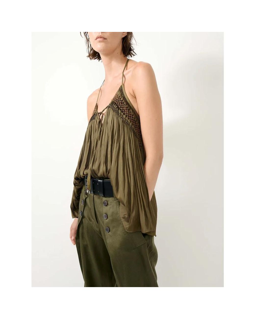 Barbara Bui Green Sleeveless Tops