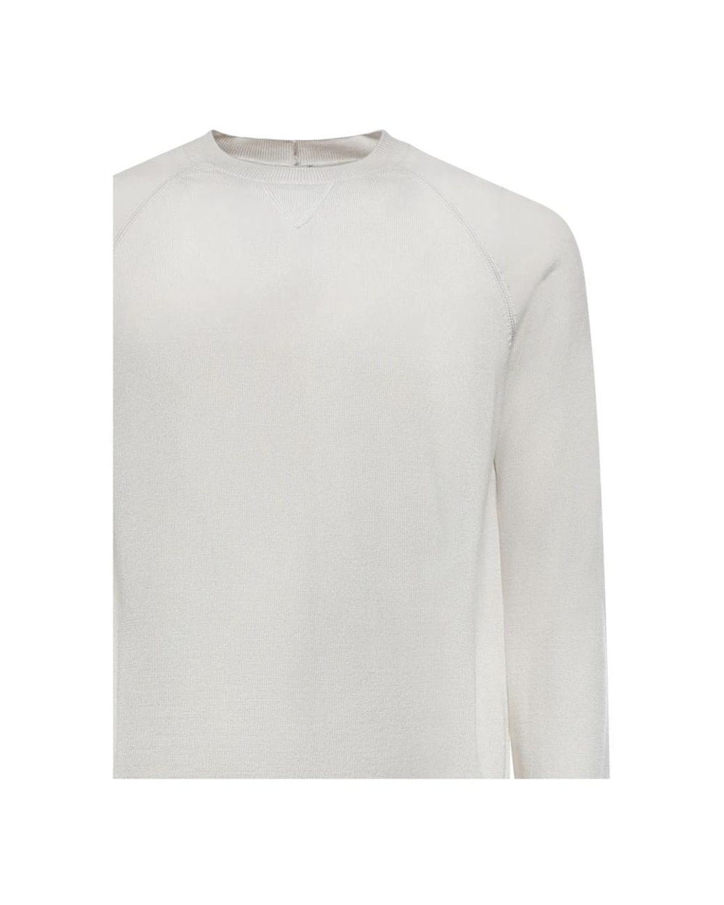 Eleventy White Round-Neck Knitwear for men