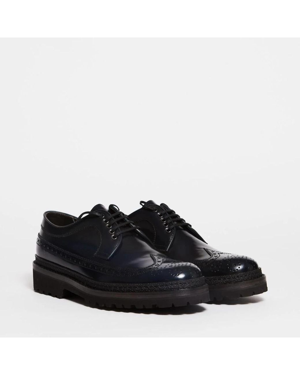 Lo.white Black Laced Shoes for men