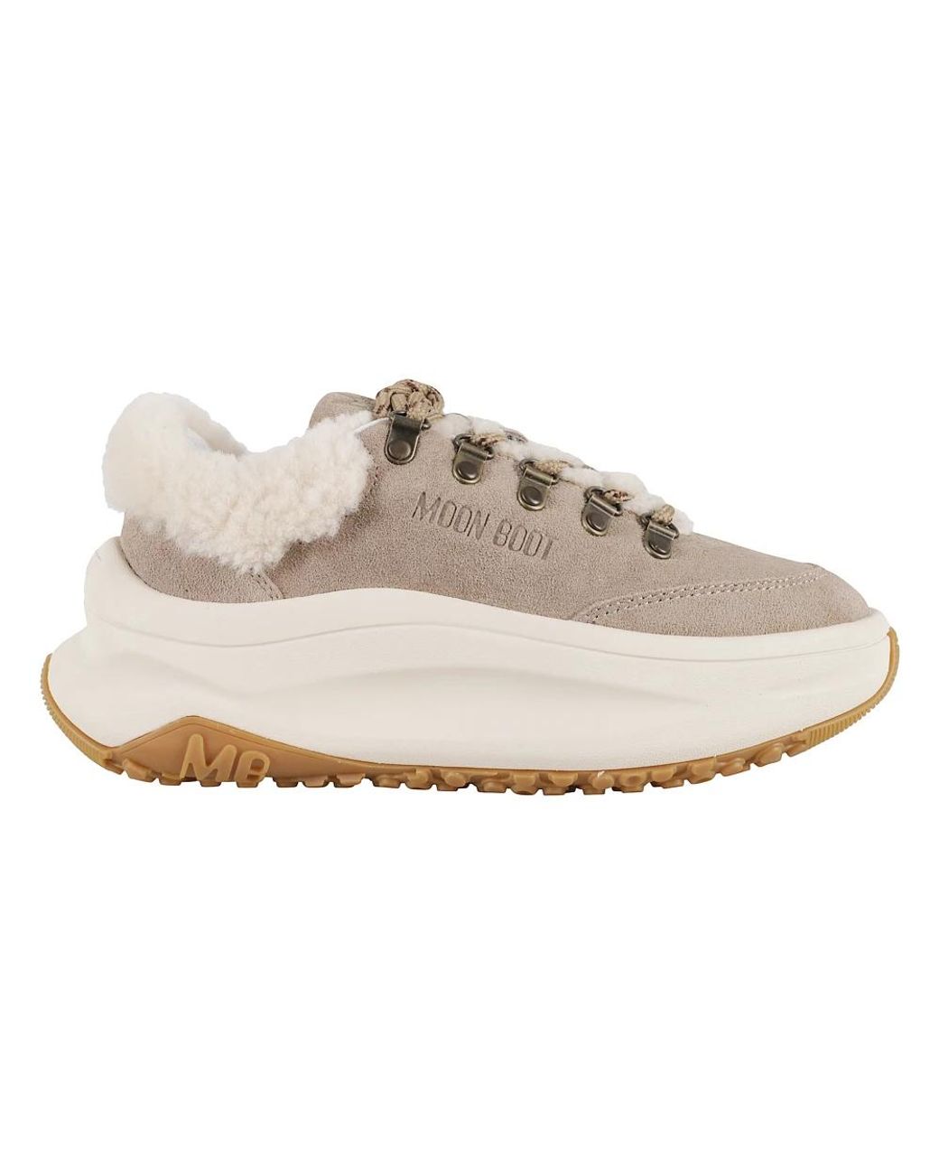 Moon Boot Schoenen ,City Shearling Sneakers in het Natural