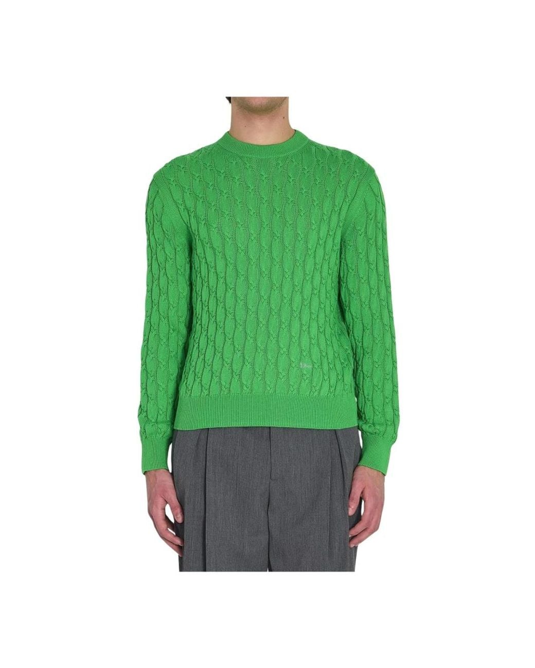 Dior Green Round-Neck Knitwear for men