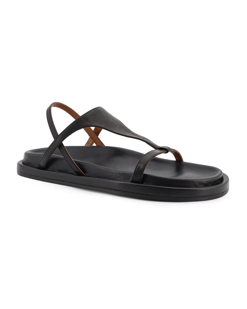 Atp Atelier Black Flat Sandals