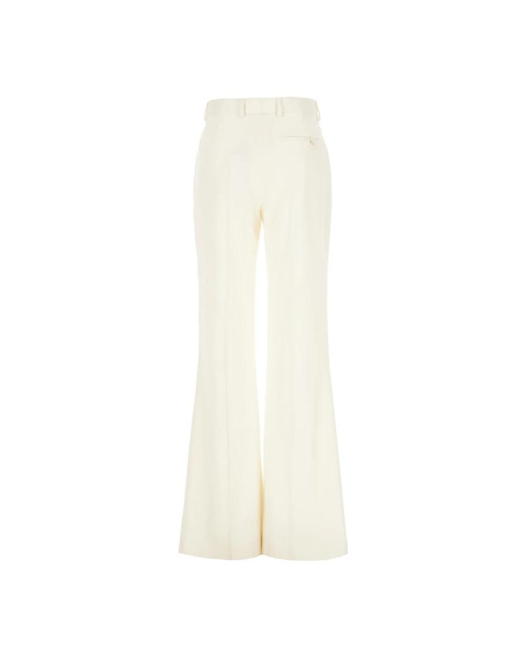 Stella McCartney White Wide Trousers
