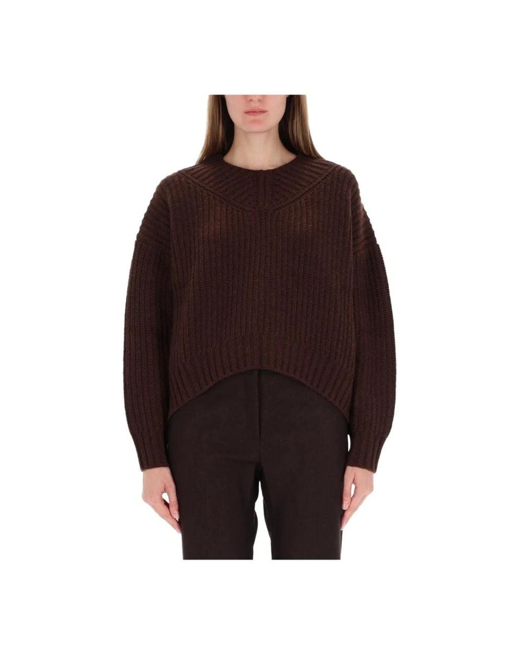 Staud Brown Round-Neck Knitwear